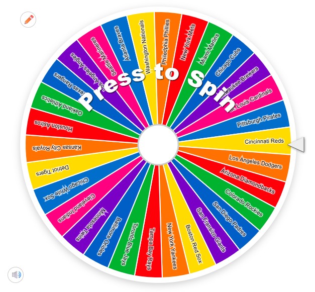 MLB Teams Wheel MLB Teams Wheel