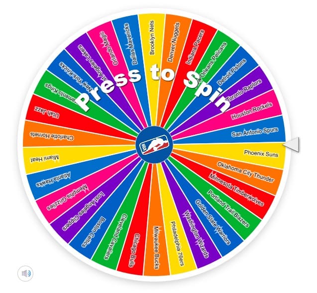 NBA Teams - How to Use the NBA Teams Wheel