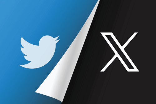 Twitter logo to X logo